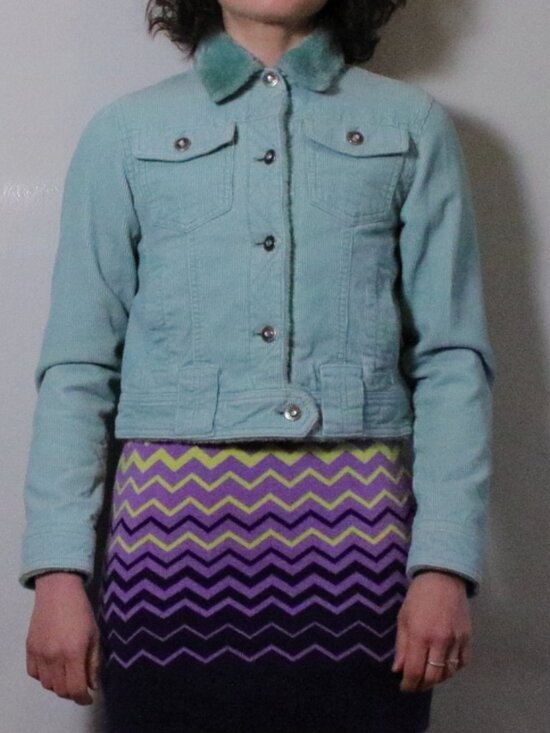 Candie's Other - Candies Teal Corduroy Jacket with Rhinestone Buttons Kids Medium